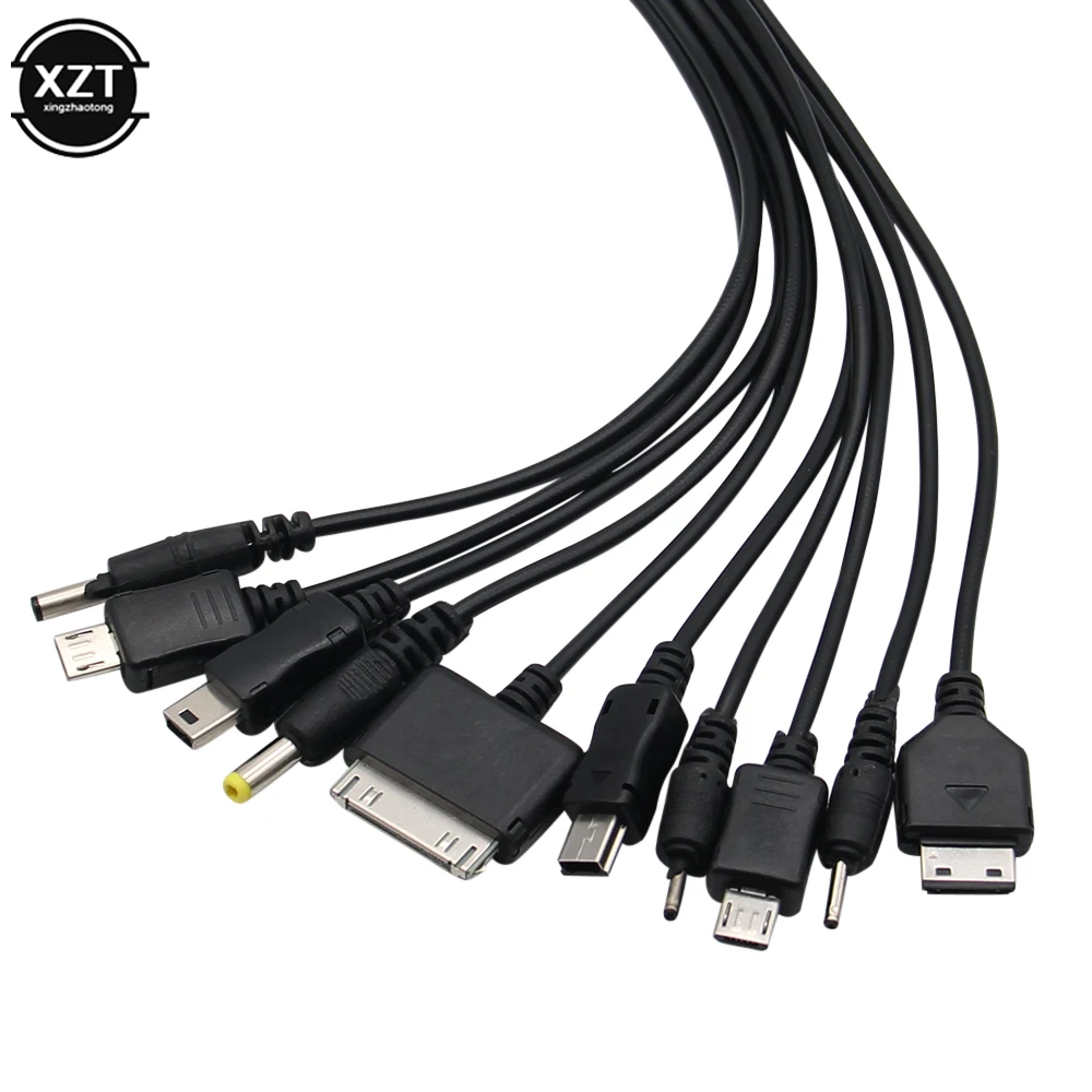 Универсальный портативный кабель Micro USB 10 в 1 мульти зарядное устройство шнур для