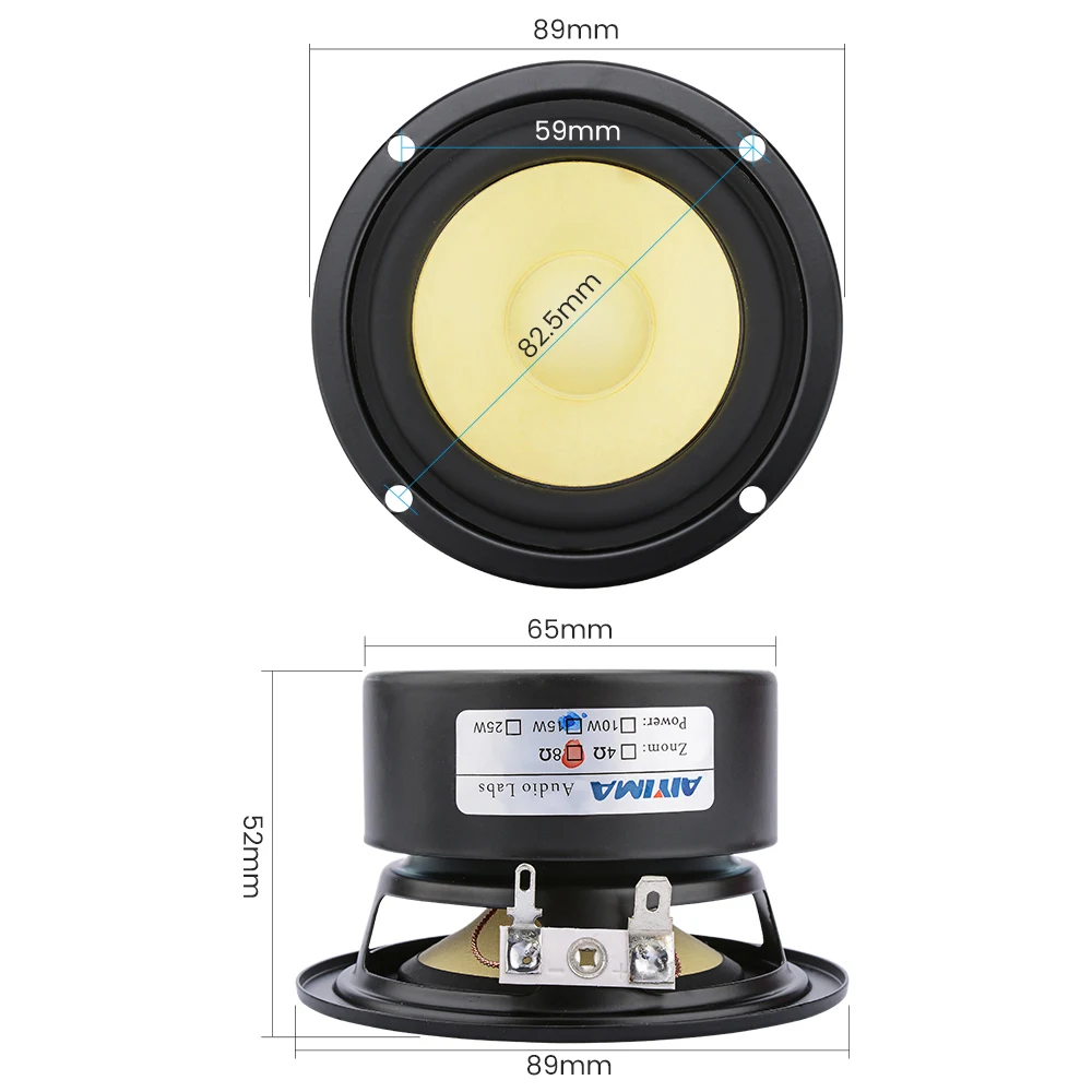 2Pcs 3 Inch Full Range Audio Speakers for DIY Home Amplifier System Portable Speaker audio speakers