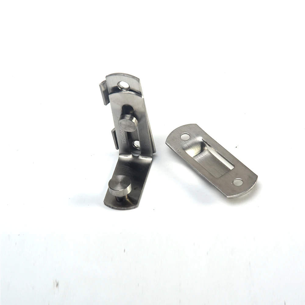Stainless Steel Hardware For Window Safety Hasp Security Tools Household 90 Degree Sliding Cabinet Fitting Door Lock Hotel Latch