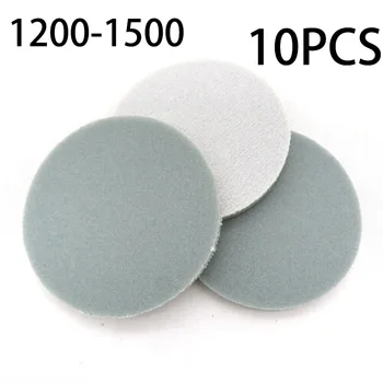 

10 Pieces 75mm Wet Dry Sponge Foam Sandpaper Hook & Loop Sanding Disc Paper Car Wash Maintenance Paint Care