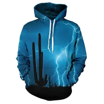 

2020 hot trend, all kinds of cool 3D color, creativity, lightning printing, fashion trend, men's Hoodie, cool Street top xxs-6xl