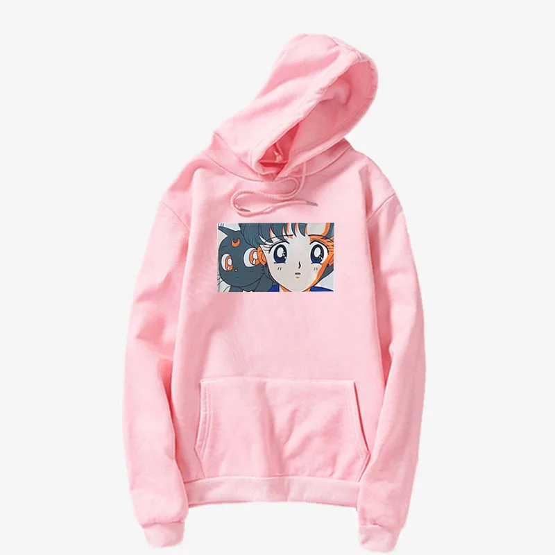 

Pink Hoodie Sailor Moon Hoodie 2019 new hoodie moon goddess hoodie moon goddess hoody Harajuku style hoodie