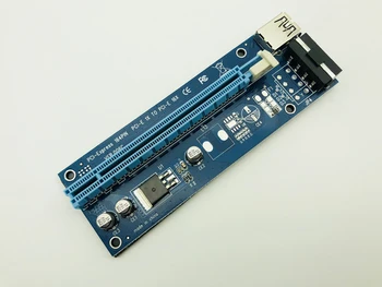

50pcs 006C Riser 60cm 1x to 16x USB 3.0 PCI-E Extender PCIe Riser Card SATA to 4Pin IDE Molex Power Supply for BTC Miner Mining
