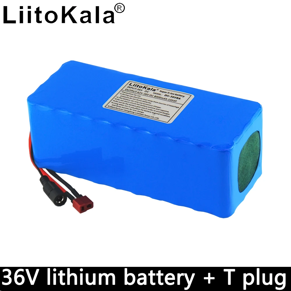LiitoKala 36v8ah vélo électrique lithium ion batterie 18650 42V 8000mAh 10S4P batterie de grande capacité bms 500W surintensité|Batteries| - AliExpress
