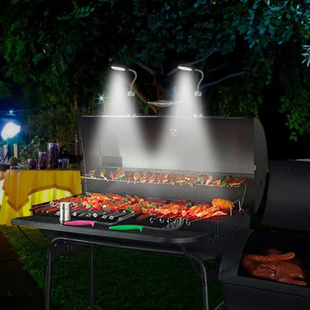 

Barbecue Grill Light with Magnetic Base Super Bright 15 LED Lights Flexible Gooseneck BBQ Light 19ing