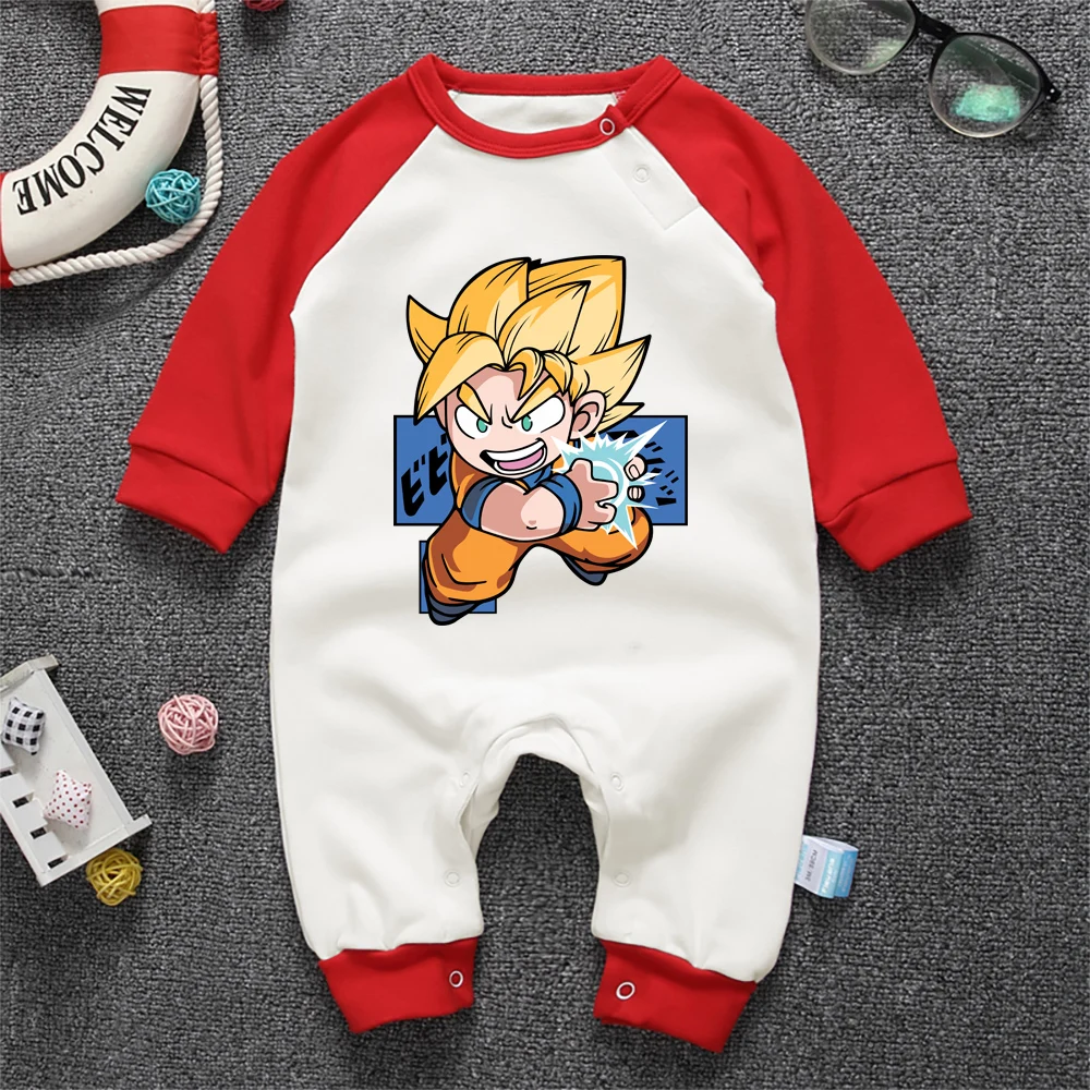 Cartoon Dragon Ball Baby Rompers Super Saiyan Toddler Newborn Girls Jumpsuit Outfits Winter Christmas Baby Boys Girls Clothes - Цвет: 3002