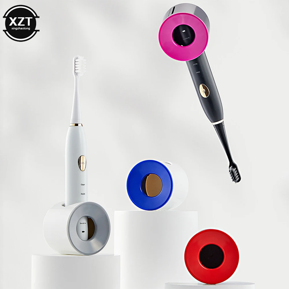 Electric Toothbrush Holder Wall-Mounted Dustproof Toothbrush Holder Perforated Bathroom Electric Brush 1pc,toothbrush holder