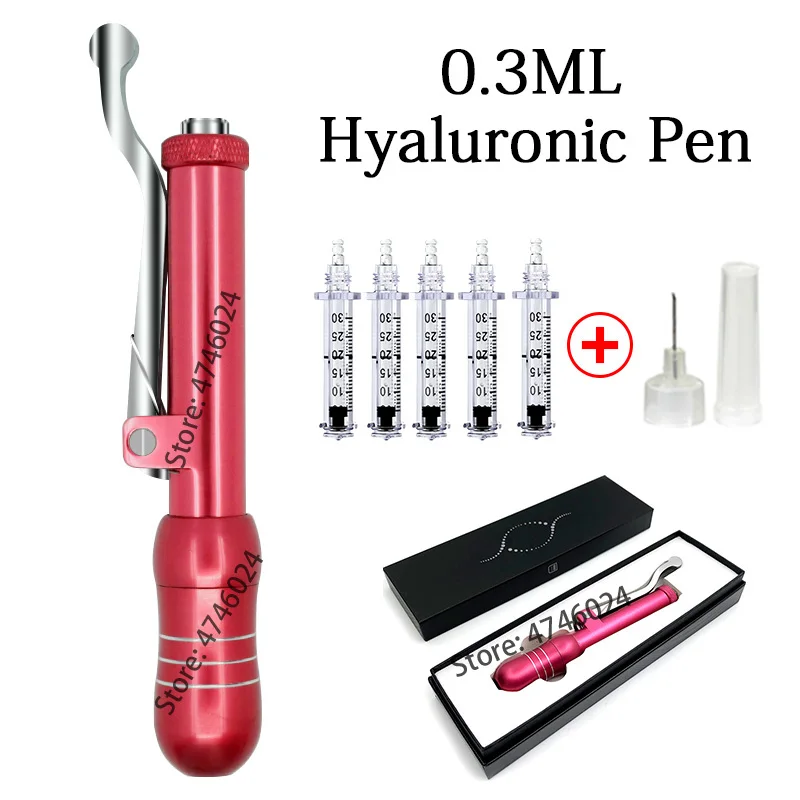 Red pen kit Тип 0,3 мл мезотерапия высокого давления гиалуроновая ручка без вращения иглы Гиалуроновая кислота ручка для антивозрастного удаления морщин - Номер модели: Red pen kit