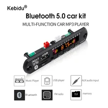 Kebidu Bluetooth 5,0 радио 5 в 12 В беспроводной аудио приемник автомобильный комплект fm-модуль Mp3 плеер декодер плата USB 3,5 мм AUX Универсальный