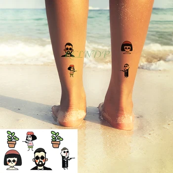 

Waterproof Temporary Tattoo Sticker Leon Tatto Flash Tatoo Fake Tattoos Tatouage Wrist foot hand For Girl Women Men