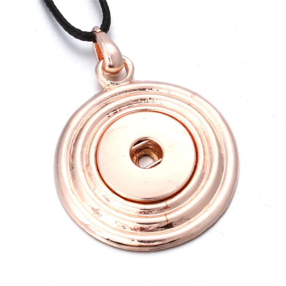 Увеличенное Золотое рождественское 18 мм металлическое ожерелье с кнопкой для женщин DIY Ювелирные изделия NE484 женский подарок 8 см