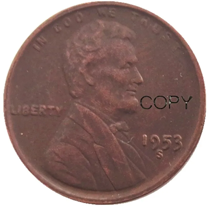 US One Cent 1953P/D/S Copy Coins - Цвет: 1953S