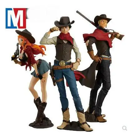 Аниме One Piece Monkey.D.Luffy cowboy Зоро Луффи Nami фигурка из ПВХ Коллекционная модель смолы