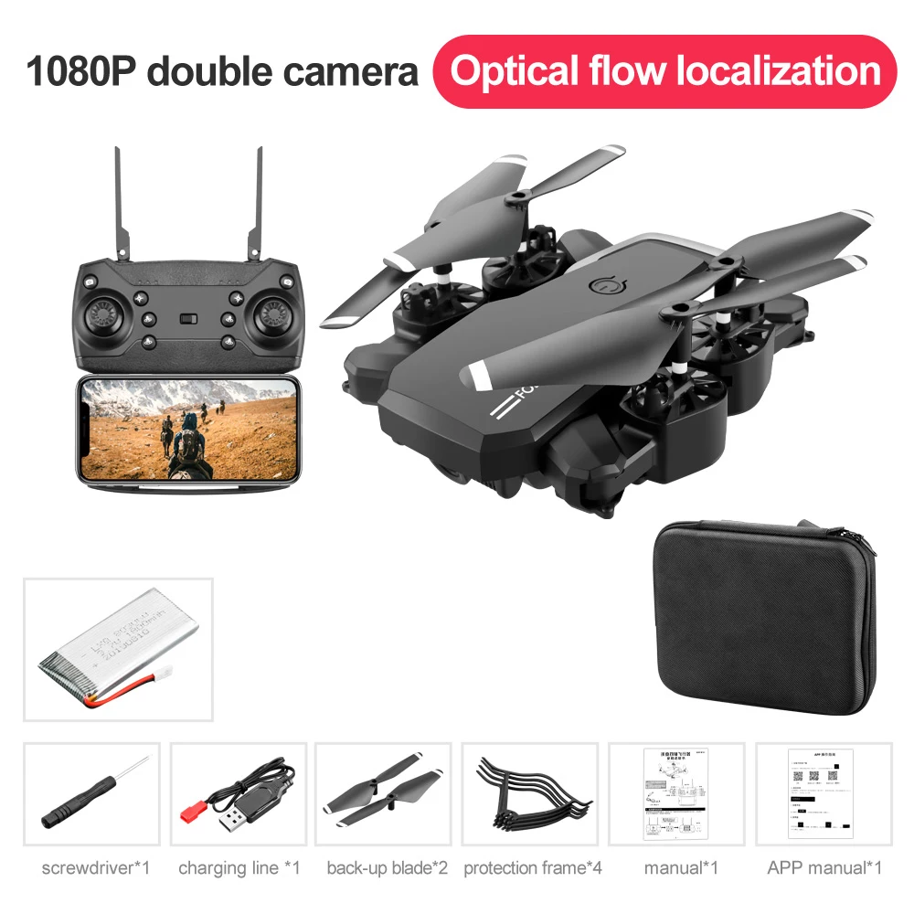 Красный LF609 Квадрокоптер складной 360 градусов рулон 4k HD Антенна длительный срок службы(посылка для хранения) переменный шестиосевой Дрон пульт дистанционного управления aircr - Цвет: Красный