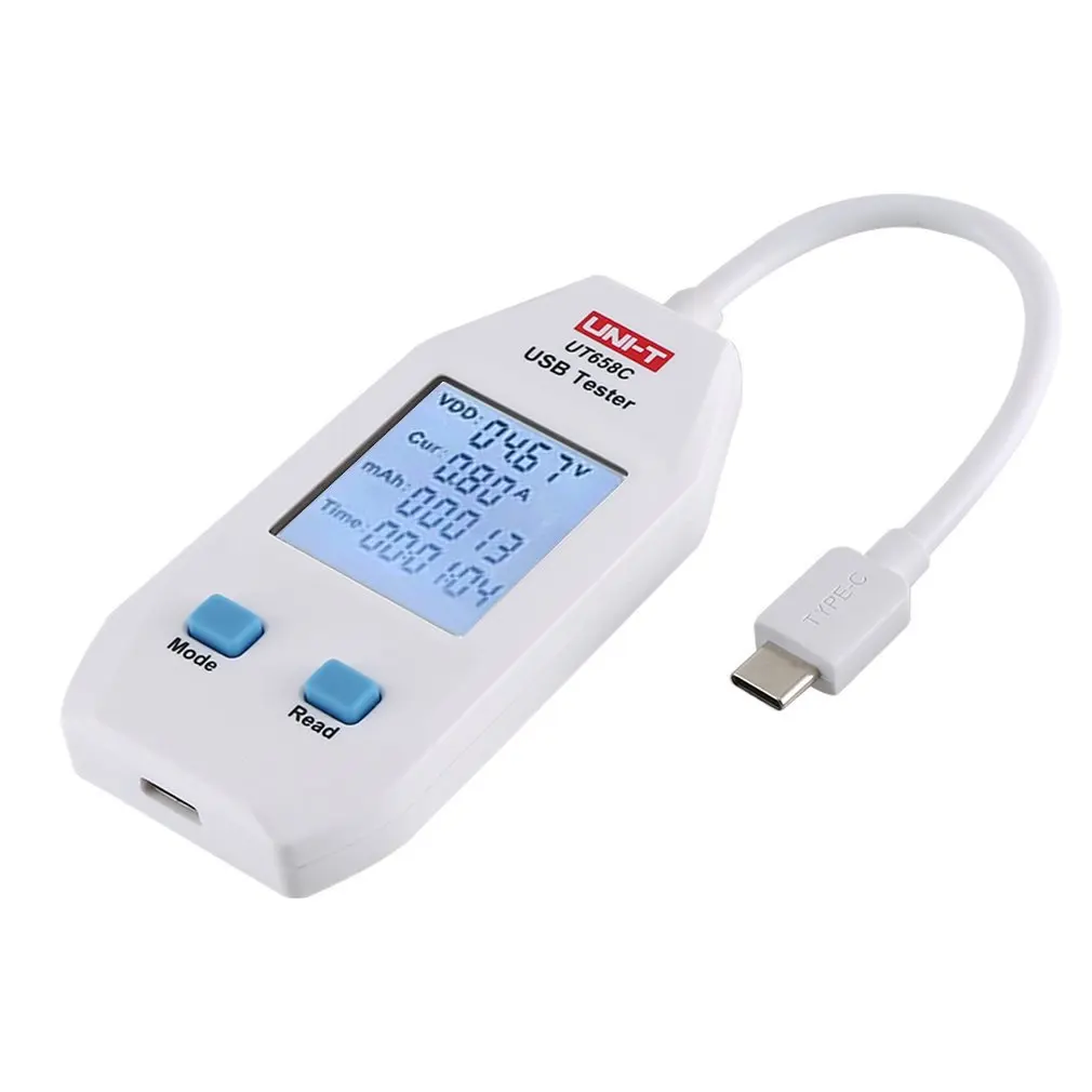 UT658A Testeur USB UNI-T LCD Testeur USB Voltmètre Ampèremètre Testeur de capacité numérique 
