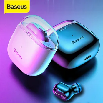 

Baseus A03 Bluetooth Earphone Wireless Bluetooth 5.0 Headset With Stereo Mic Handfree Earphones for iPhone Samsung Xiaomi