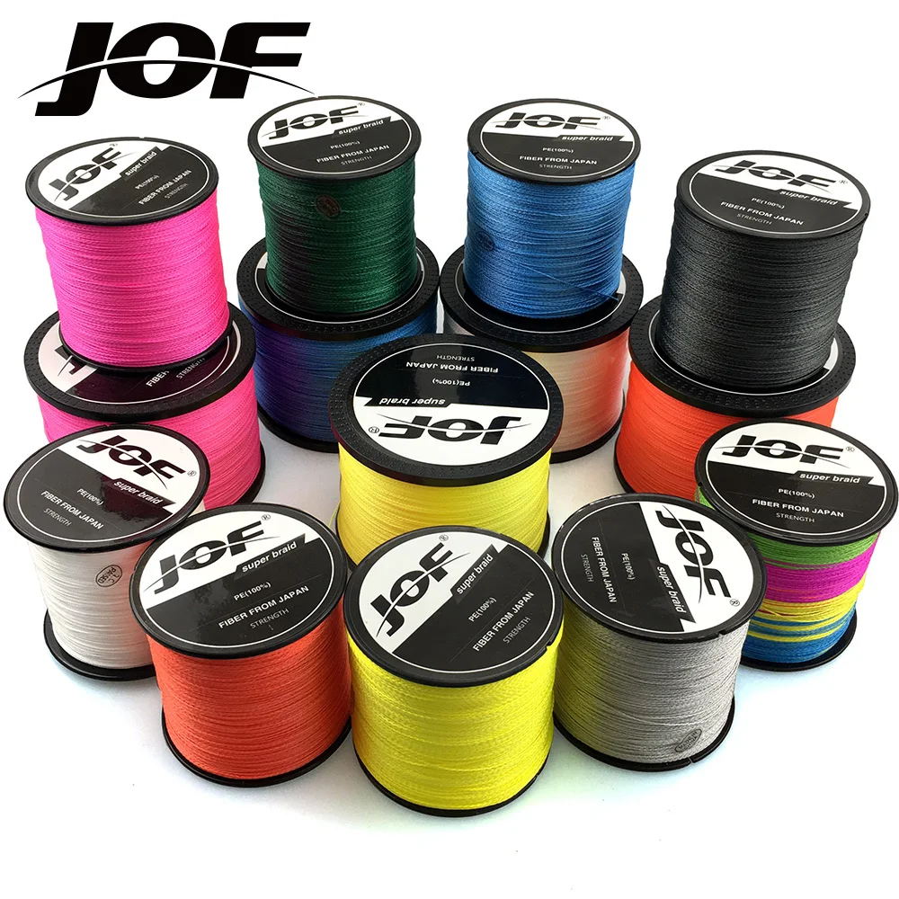 

JOF PE Braided Fishing Line 500M 300M 100M 4 Strands Multifilament Fishing Line Carp Fishing Wire 10-120LB