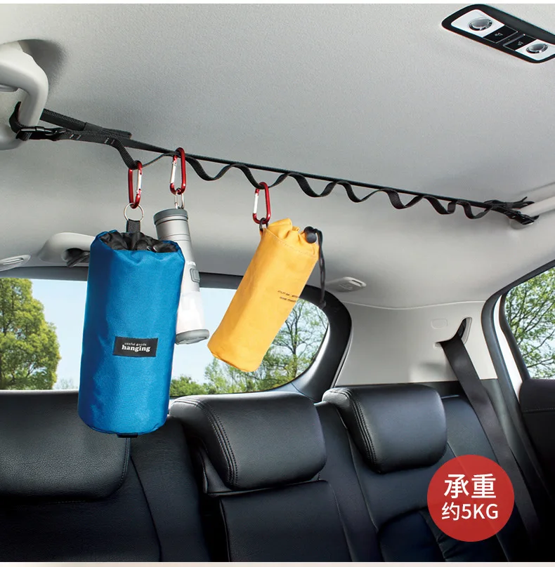 Car Clothesline Car Interior Rear Row Clothes Rack Creative Rear Seat Car Telescopic Hanger