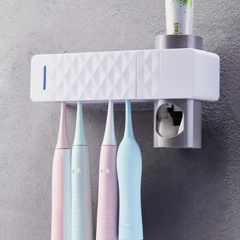 

Car Toothbrush Sterilizer Automatic Toothpaste Antibacterial Light Ultraviolet Dispenser Oral Hygiene Cleaner Tooth Brush Holder