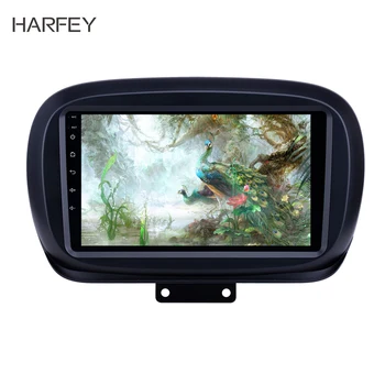 

Harfey Car 9" Android 9.0 GPS Navi Stereo for 2014-2019 Fiat 500X WIFI Bluetooth HD Touchscreen Carplay support TPMS DVR Mirror