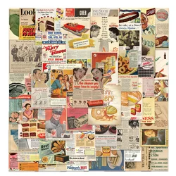 Vintage Magazine PVC Graffiti Sticker Aesthetic Notebooks Scrapbooking Accessories Phone Child Sticker Flakes 50PCS