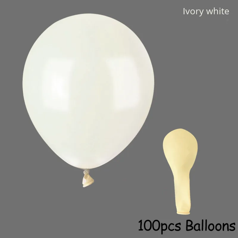 white 100p 100 шт. латексные шары в виде Макарон на свадьбу, день рождения, Рождество, декоративные вечерние шары, цветные гелиевые шары, Детские игрушечные шары, домашний декор - Цвет: white 100p