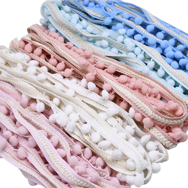 1 m/3 ярда красочные помпон отделкой вышивкой кружевной лентой кружевная бахрома лента для инструменты для шитья "сделай сама" аксессуары занавеска для дома деко