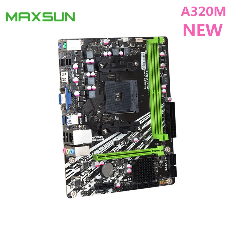 MAXSUN Challenger a320m-vh R2.0 AMD Материнская плата AM4 mATX двухканальная DDR4 1000M LAN SATA3.0 USB3.1 VGA HDMI