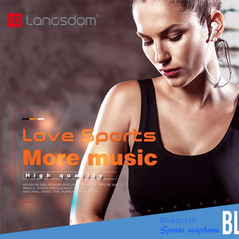 langsdom BL6 wireless sports Bluetooth headset 5 0 subwoofer binaural in ear running listening song Bluetooth headset