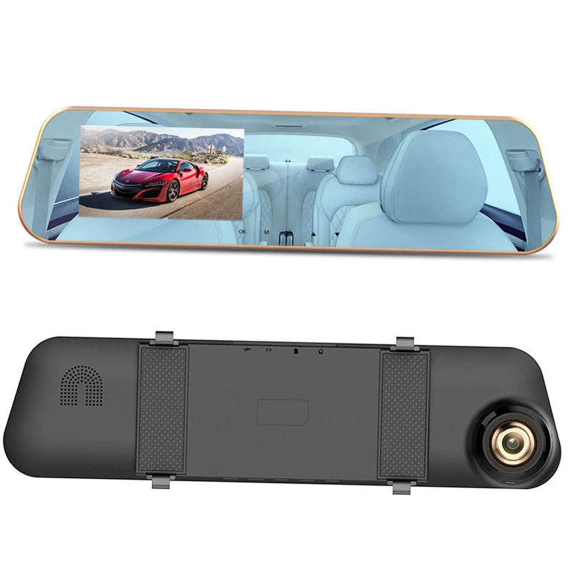4.3 Inch Car DVR FHD Video 1080P Rear View Mirror Car Camera  Dual Lens Auto Video Recorder Night Vision DVR Mirror Dash Cam