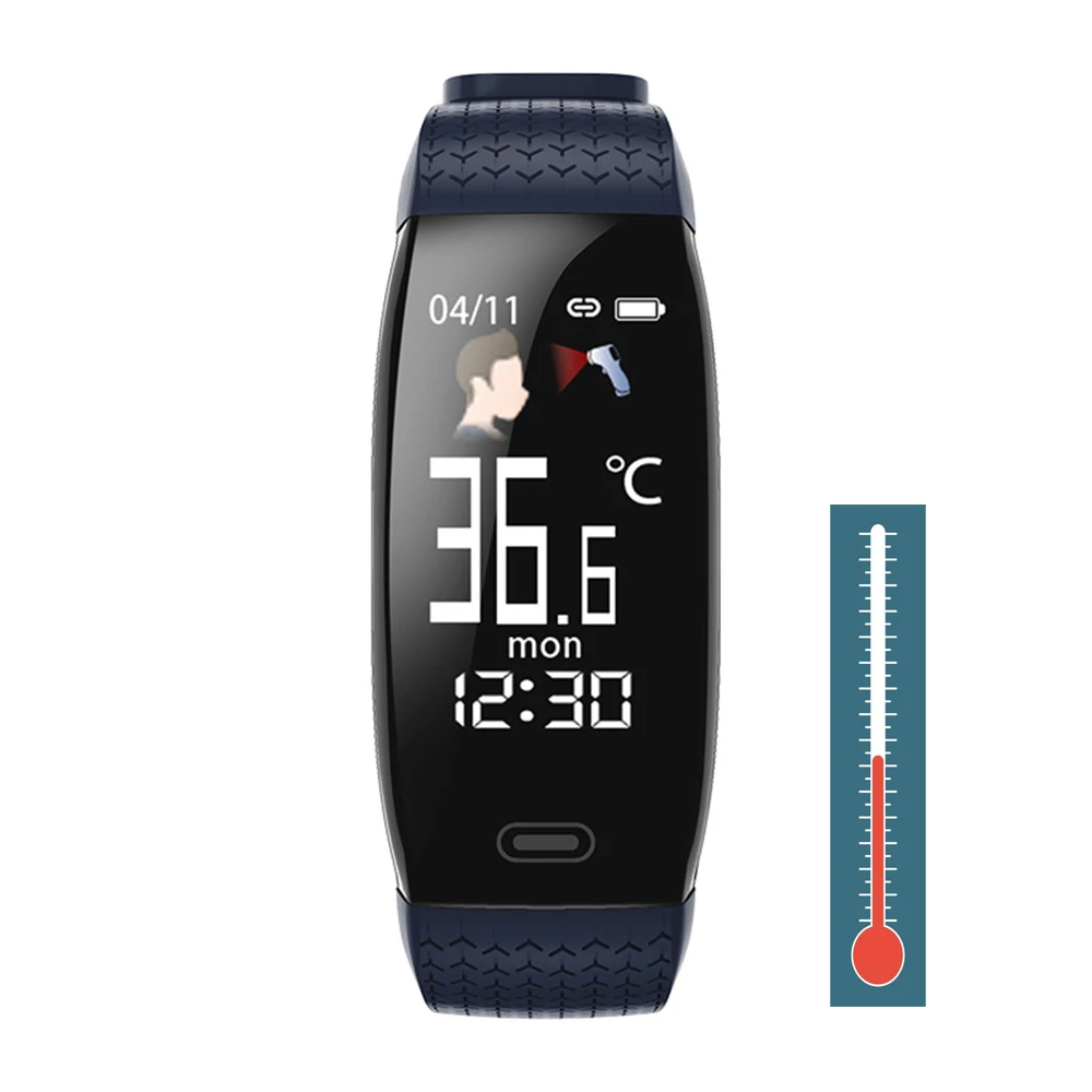 

Newst Smart Bracelet Temperature Real Time Monitor Heart Rate Oxygen Pressure Sleep Monitoring Message Display Fitness Band