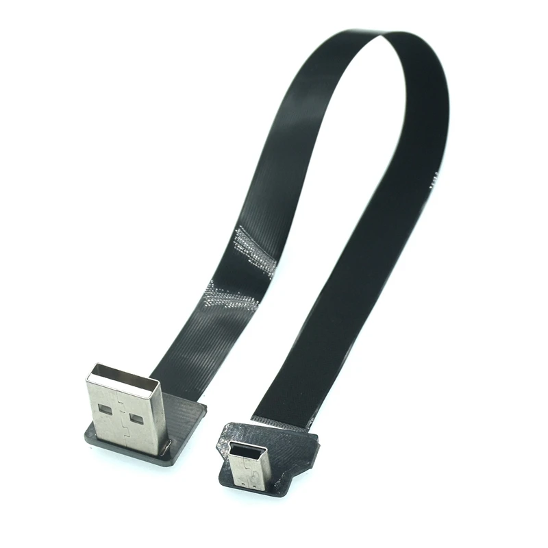FFC C 타입 미니 마이크로 USB 연장 리본 케이블, 90 FPV 슬림 플랫 소프트 플렉시블 FPC 충전, FPV 브러시리스 핸드헬드 짐벌 모니터