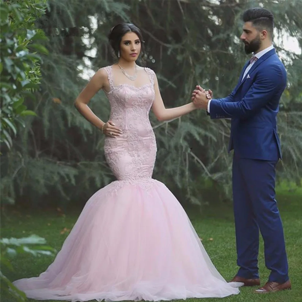 Сексуальное розовое кружевное свадебное платье Русалка Vestido de Noiva Sereia женское платье невесты Свадебные платья без спинки Casamento