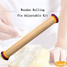 Кухонные деревянные скалки Инструменты для выпечки аксессуары для приготовления пищи толщина шкала Регулируемый набор дисков ремесла торт тесто ролик