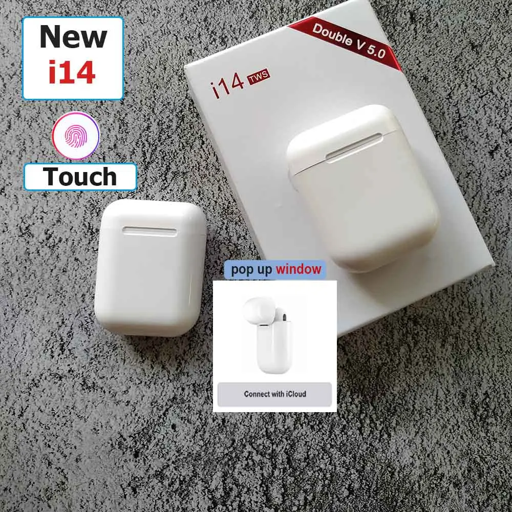 

i14 i7s TWS Wireless Bluetooth 5.0 Earphones Sports Sweatproof Headphone Portable Earbuds for i10 i20 tws i30 i60 i80