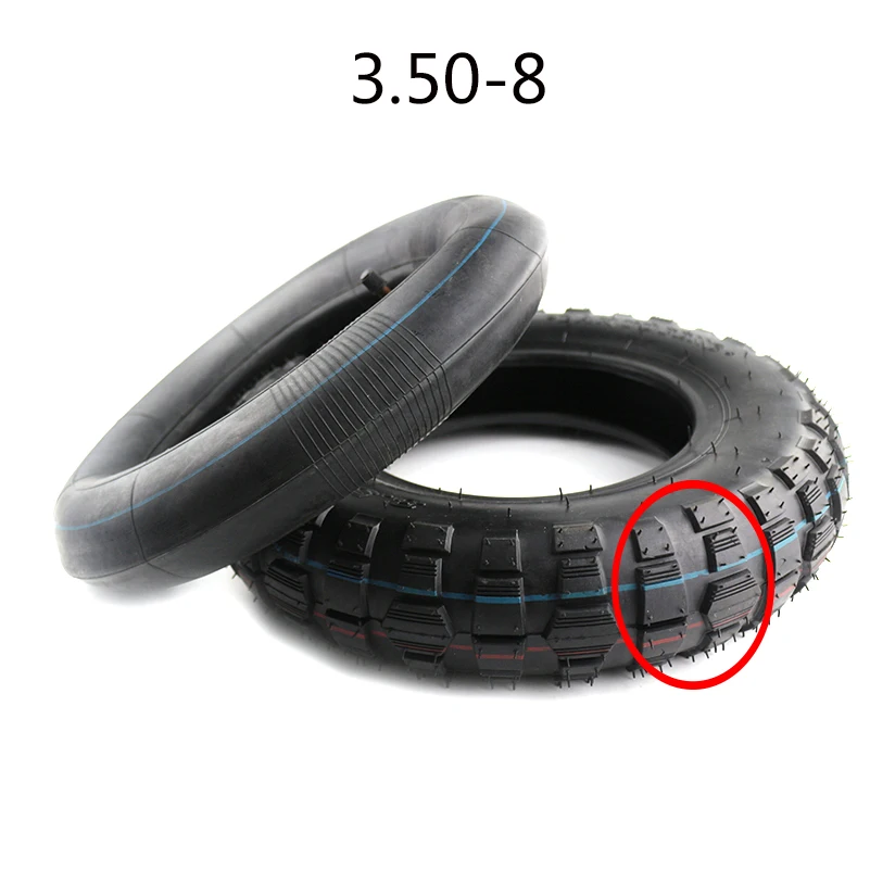 Высокое качество мотоцикл tyre3.50-8 дюймов 8-дюйм; Шины внутренние трубы Маленькая обезьяна велосипед шины молниеотгрузка - Цвет: inner and outer tire
