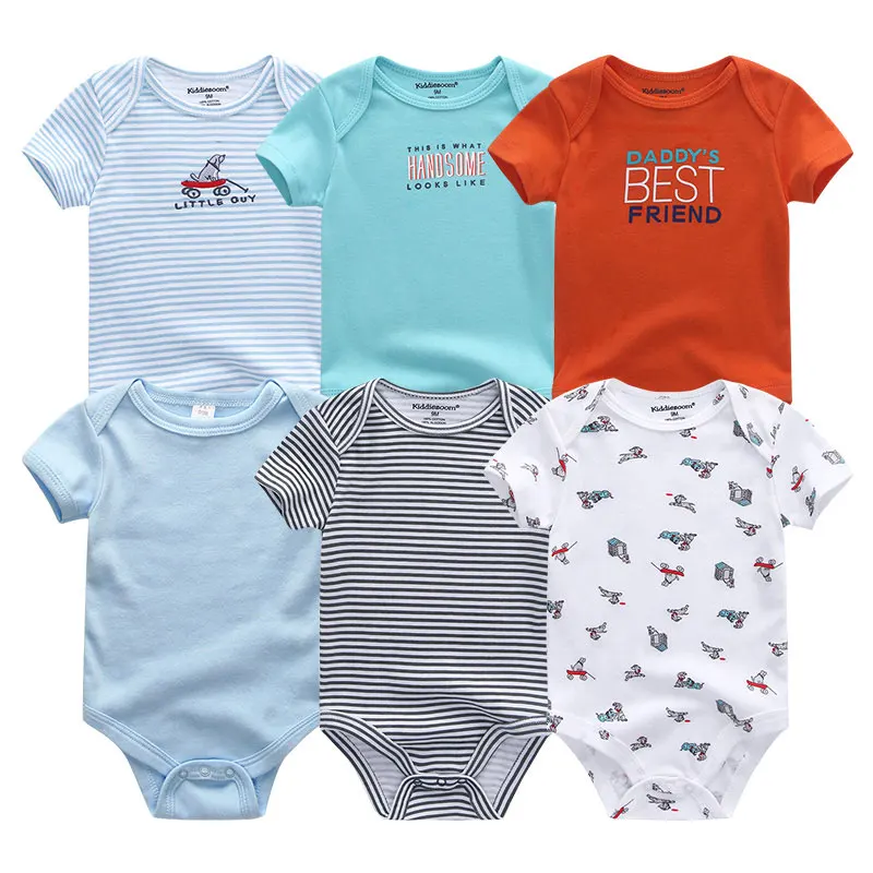 Uniesx Newborn Baby Bodysuits Clothing 6Pcs/Lots Infant Jumpsuits Cotton Children Clothes Baby Girls Boys Clothes Roupas de bebe - Цвет: 23