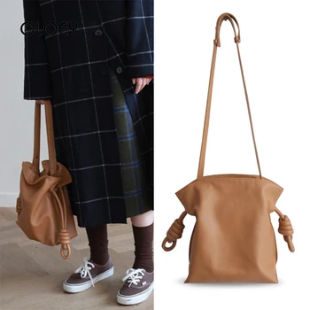 

Casual Drawstring Buckets Bag Women Designer Handbags Luxury Soft Pu Leather Shoulder Crossbody Bag Large Capacity Tote Purses