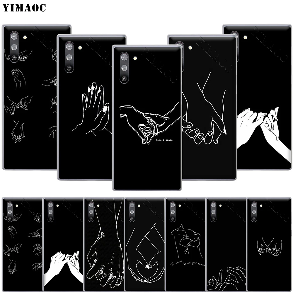 YIMAOC минималистский линейный парный чехол для Samsung Galaxy S10 S9 S8 S7 Plus A70 A60 A50 A40 A30 A20 A10 A50S