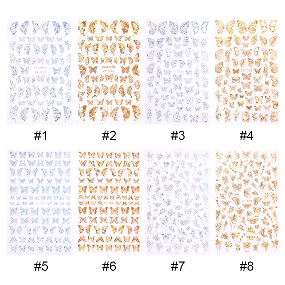 Holographics-3D-Nail-Stickers-Butterfly-Hollowing-Design-Transfer-Sticker-Laser-Gold-Silver-Adhensive-Decal-Nail-Art (4)