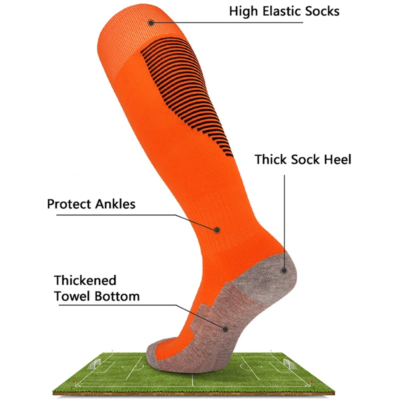 Compression Socks Unisex Shock Absorption Wear-Resistant Sweat-Absorbent Football Stockings Outdoor Basketball Soccer Calcetines compression socks,soccer socks