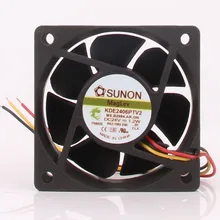 

6025 KDE2406PTV2 24V 1.2W 6CM 6025 3-wire Converter 60X60X25 Cooling Fan Gamer Cabinet Thermal Paste Accessories Computer Cooler