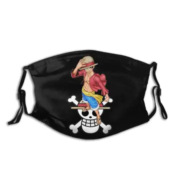 

Reusable Face Mask Filters Inside Straw Hat Luffy Cool One Piece Hip Hop Anti Bacterial Haze Mouth Muffle