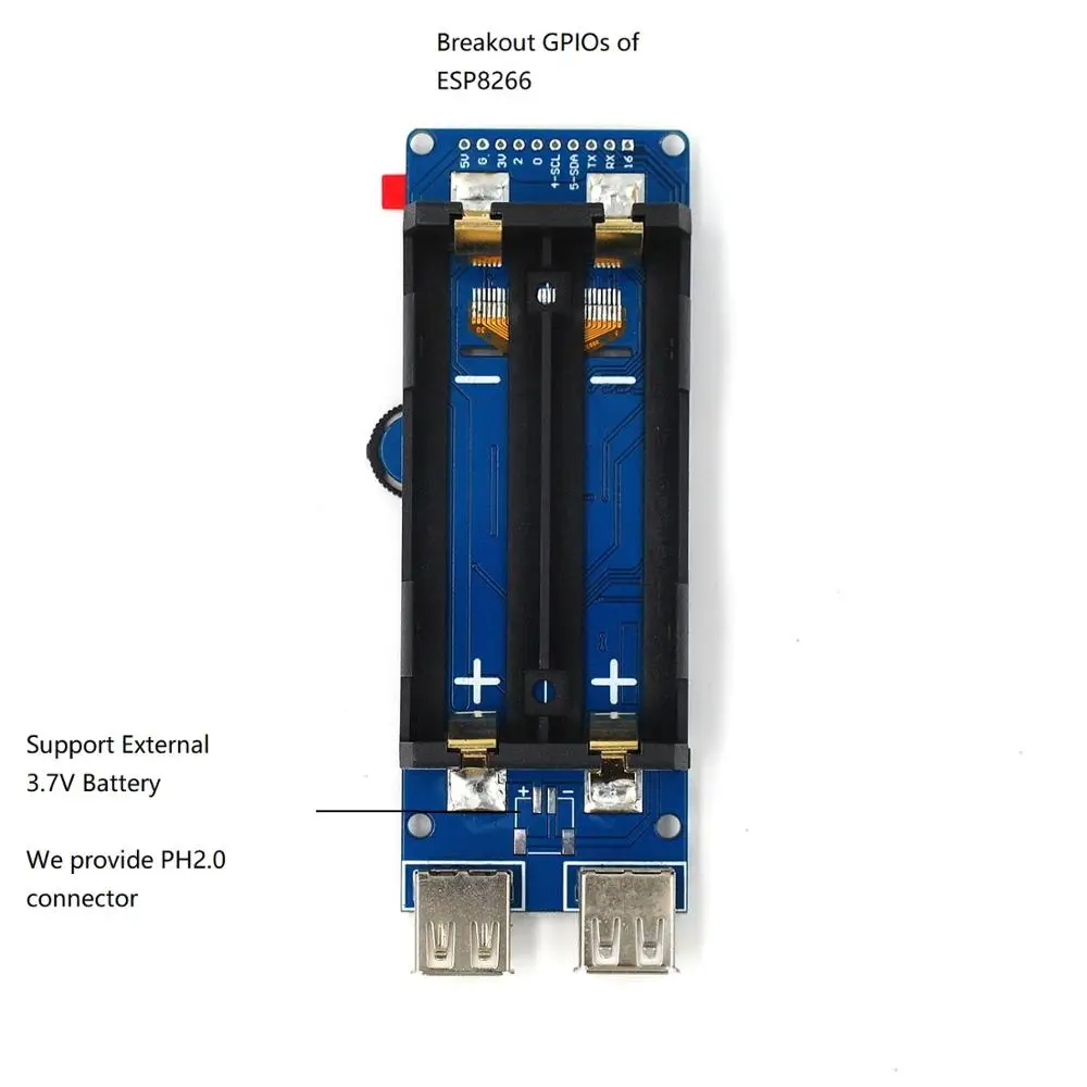 DSTIKE WiFi Deauther Monster V4 ESP8266 18650 макетная плата обратная защита с антенной и чехлом