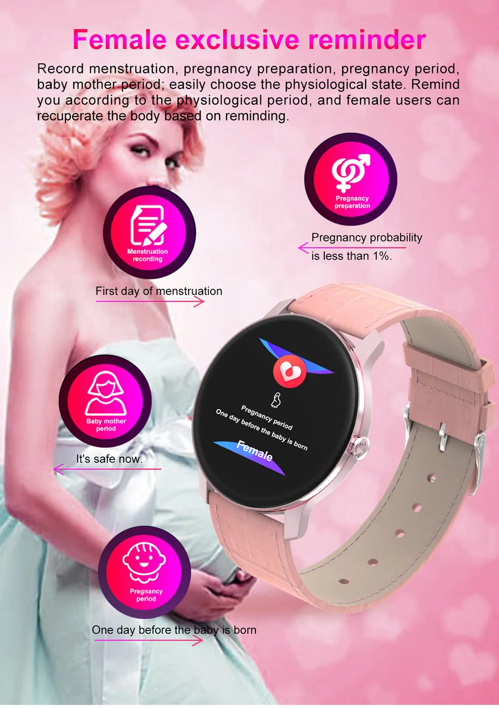 New Smart Watch Blood Pressure Heart Rate Monitoring Camera Control Multi-Function Sports Fitness Smart Watch Sedentary Reminder