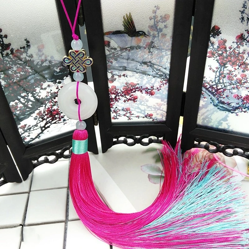 2 шт. мини китайский узел Peace Jade кисточки DIY ювелирные аксессуары домашний текстильный занавес швейная одежда макраме украшения кулон