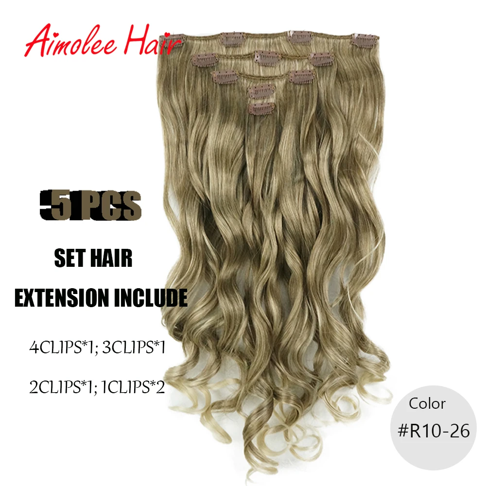 2" длинные 5 шт./компл. волнистые волосы для наращивания 24 цвета 11 клипсы для наращивания волос термостойкие синтетические волосы