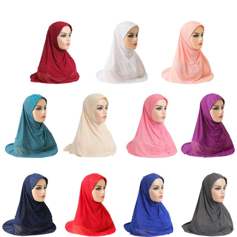 Women Modal Cotton Lace Scarf Hijab Muslim Hot Drill Islamic Shawl Shayla Jilbab 