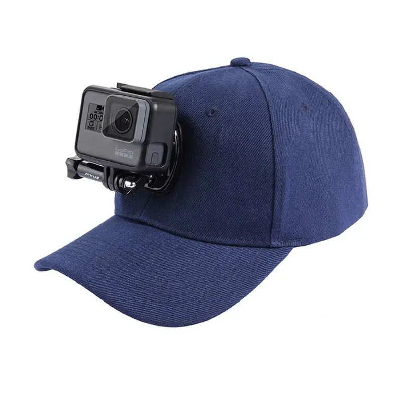 Для Go Pro Аксессуары Открытый шляпа от солнца Topi бейсболка W/держатель крепление для GoPro HERO5 HERO4 Session HERO 5 4 3 2 1 синий