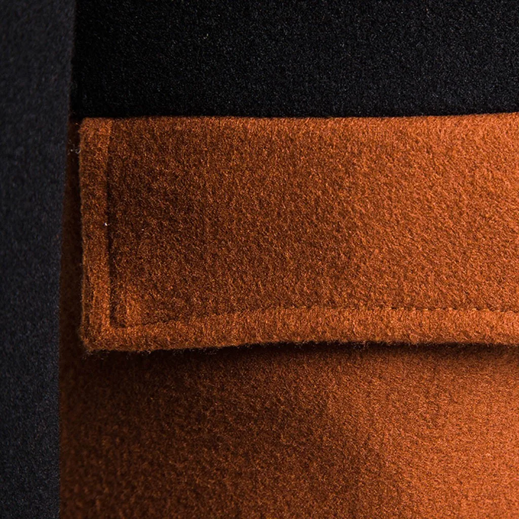 Мужское модное деловое шерстяное пальто из смесовой ткани с длинными секциями, тонкое шерстяное пальто, осенне-зимнее повседневное пальто, приталенная верхняя одежда Y812
